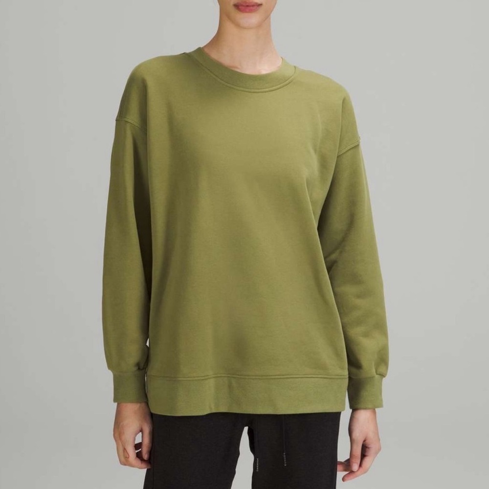 Lululemon Perfectly Oversized Crew Bronze Green